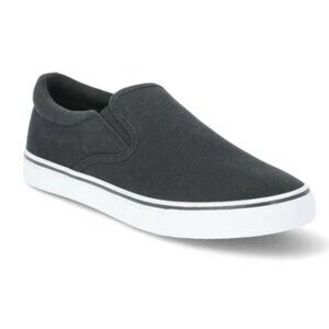 Men's No Boundaries Clinton Slip On Sneaker Size 11M, Black/White